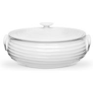 Portmeirion Sophie Conran Collection White Oval Casserole, (Small) - Dishwasher, Microwave, Oven and Freezer Safe - Made in England