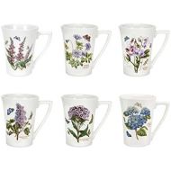 Portmeirion Botanic Garden Set of 6 Mandarin Mugs (Assorted Motifs)