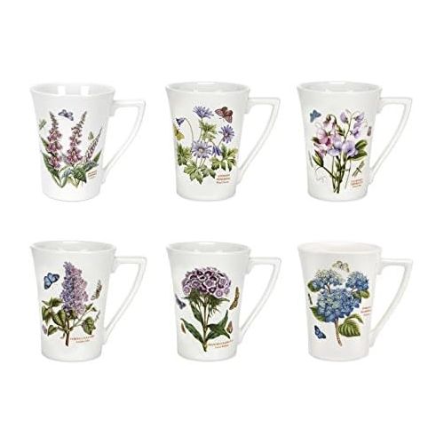  Portmeirion Botanic Garden Set of 6 Mandarin Mugs (Assorted Motifs)