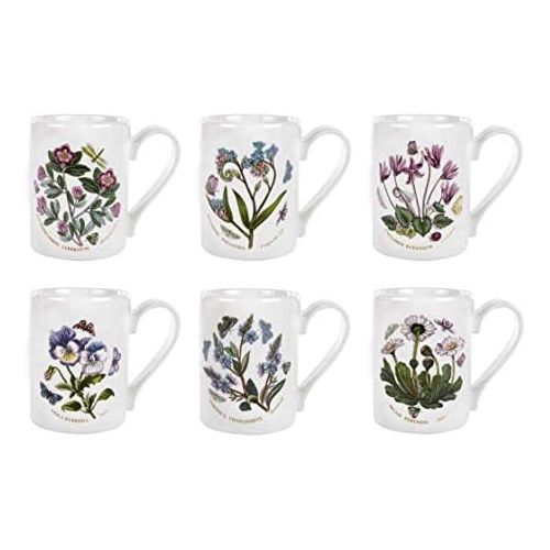  Portmeirion Botanic Garden Tankard Mug, Set of 6 Assorted Motifs