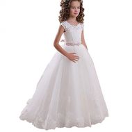 Portsvy A-line Flower Girls Dresses Girls First Communion Dress Princess Wedding FB11