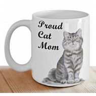 /PortunaghDesign Cat Mom Mug, Cat Mom Gift, Proud Cat Mom, Cat Lover Mug, Cat Lover Gift, Cat Mug, Cat Coffee Mug, Cute Cat Mug, Cat Gifts for Women