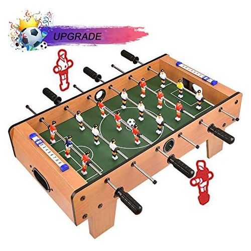  [아마존베스트]Portzon Foosball Table, Mini Tabletop Billiard Game Accessories Soccer Tabletops Competition Games Sports Games Family Night