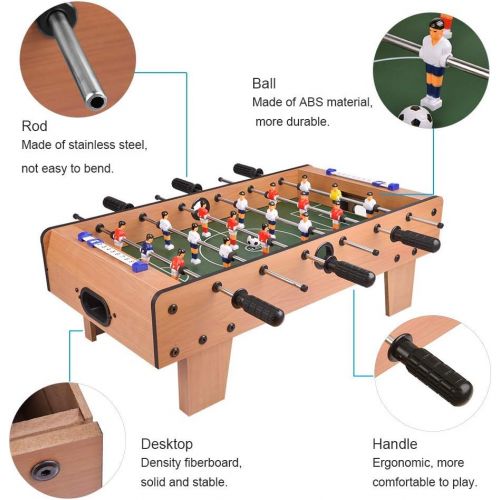  [아마존베스트]Portzon Foosball Table, Mini Tabletop Billiard Game Accessories Soccer Tabletops Competition Games Sports Games Family Night