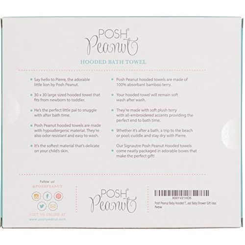  Posh Peanut Baby Hooded Towel  Highly Absorbent Cotton Infant Baby Boy Towel for The House,...