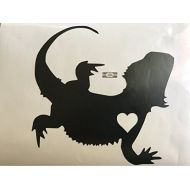 Bearded Dragon Vinyl Decal Car Window Decal Laptop Sticker, Aquarium Black 3x2.5