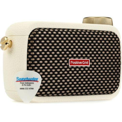  Positive Grid Positive Grid Spark GO Ultra-portable Smart Guitar Amp and Bluetooth Speaker with Carrying Case - Pearl