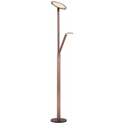  Magnum French Torchiere Floor Lamp with Reader Arm Adjustable LED French Bronze for Living Room Reading Bedroom - Possini Euro Design