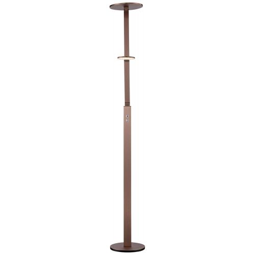  Magnum French Torchiere Floor Lamp with Reader Arm Adjustable LED French Bronze for Living Room Reading Bedroom - Possini Euro Design