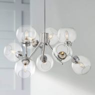 Possini Euro Diamet 27 1/2W Chrome-Glass 9 Light Pendant - Possini Euro Design