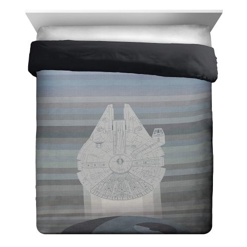  Poster Jay Franco Wars Millennium Falcon Vs. Death Star Full/Queen Comforter Set, Gray