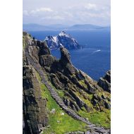 Posterazzi Stone Stairway Skellig Michael Skellig Islands County Kerry Ireland Rolled Canvas Art - Gareth McCormack Design Pics (8 x 10)