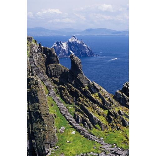  Posterazzi Stone Stairway Skellig Michael Skellig Islands County Kerry Ireland Rolled Canvas Art - Gareth McCormack Design Pics (8 x 10)