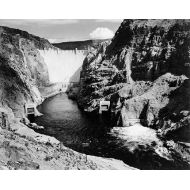 Posterazzi GLP469052LARGE Poster Print Collection Hoover Dam From Across The Colorado River - National Parks And Monuments 1941 Poster Print By Ansel Adams, (11 X 14), Multicolored