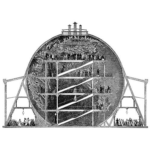  Posterazzi WyldS Great Globe 1851 Ncross Section Of The Giant Globe Designed By James Wyld At Leicester Square In London In Which Visitors Could Explore Model Continents Mountain Ranges And O