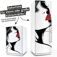 Posterdeluxe Kuehlschrank- & Geschirrspueler-Folie --- Erdbeermund --- Dekorfolie Aufkleber Klebefolie Front