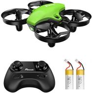 [아마존 핫딜]  [아마존핫딜]Potensic Upgraded A20 Mini Drone Easy to Fly Even to Kids and Beginners, RC Helicopter Quadcopter with Auto Hovering, Headless Mode, Extra Batteries and Remote Control-Green