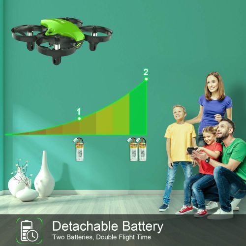  [아마존 핫딜]  [아마존핫딜]Potensic Upgraded A20 Mini Drone Easy to Fly Even to Kids and Beginners, RC Helicopter Quadcopter with Auto Hovering, Headless Mode, Extra Batteries and Remote Control-Green