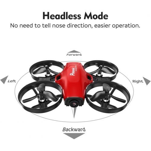  [아마존 핫딜]  [아마존핫딜]Potensic A30W FPV Drone with Camera, Mini RC Nano Quadcopter with Camera, Auto Hovering, Route Setting, Gravity Induction Mode and 500mAh Detachable Battery (red)