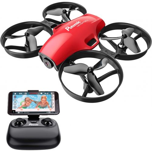  [아마존 핫딜]  [아마존핫딜]Potensic A30W FPV Drone with Camera, Mini RC Nano Quadcopter with Camera, Auto Hovering, Route Setting, Gravity Induction Mode and 500mAh Detachable Battery (red)