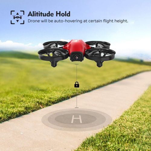  [아마존 핫딜]  [아마존핫딜]Potensic A30W FPV Drone with Camera, Mini RC Nano Quadcopter with Camera, Auto Hovering, Route Setting, Gravity Induction Mode and 500mAh Detachable Battery (red)
