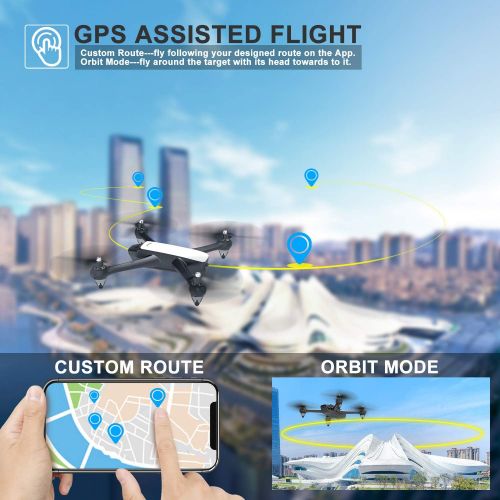  [아마존 핫딜]  [아마존핫딜]GPS Drone with Camera,Live Video 1080P HD FPV, RC Quadcopter with 110° FOV Potensic D60 Wide-Angle 5G WiFi Follow Me,Altitude Hold,Long Control Range, GPS Return Home, Brushless Mo