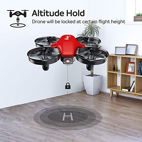  Mini Drone, Potensic Upgraded A20 RC Nano Quadcopter 2.4G 6 Axis, Altitude Hold, Headless Mode Safe and Stable Flight, Extra Batteries and Remote Control Aircraft Mini Drone for Be