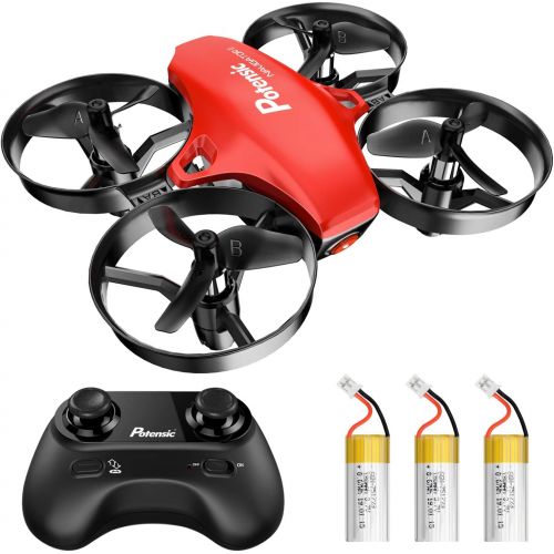  Mini Drone, Potensic Upgraded A20 RC Nano Quadcopter 2.4G 6 Axis, Altitude Hold, Headless Mode Safe and Stable Flight, Extra Batteries and Remote Control Aircraft Mini Drone for Be