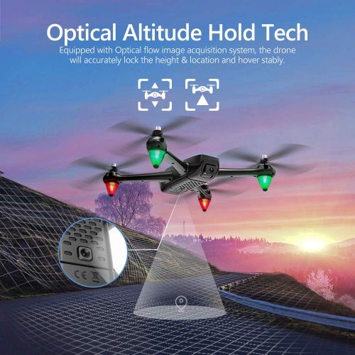  GPS FPV RC Drone, Potensic D60 Drone with 1080P Camera Live Video and GPS Return Home, RC Quadcopter for Adults with Strong Brushless Motors, Follow Me and 5G WiFi Transmission