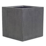 Pottery Pots Elegant Fiberstone Cube Planter Grey Pot - 12x12x12