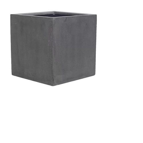  Pottery Pots Elegant Fiberstone Cube Planter Grey Pot - 12x12x12