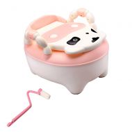 Potty 3-in-1 Baby Kids Chair Step Stool Cute Style Baby Travel Toilet, Portable Removable Drawer Design with Safety Handles Baby/Toddler Ride Training Chair (Color : Pink, Size : E