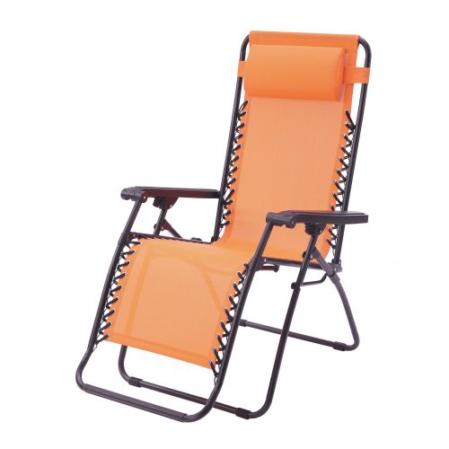  Poundex Lizkona All-Weather Outdoor Foldable Zero Gravity Chairs With Headrest (Set of 2)