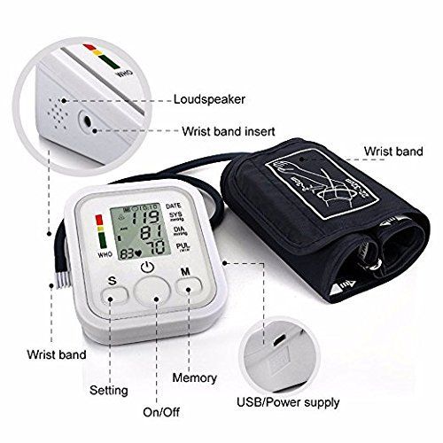  PowMax WW-39 Upper Arm Digital Blood Pressure Monitor (White) …