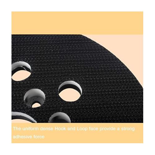  5”ROS20vs Replacement Sanding Pad Compatible with Bosch RS035, 8 Hole Hard Hook-&-Loop Sander Backing Pad Fits ROS10 ROS20VS ROS20VSC ROS20 Pack of 2 (2)