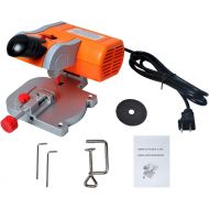 [아마존베스트]Poweka Mini Cut-off Miter Saw for Cutting Metal Wood Plastic Arts & Crafts, 110V Benchtop Cut Off Miter Power Saw Tool with 2 Blade 1/2 Cuting Depth Miter