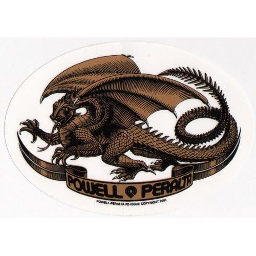  Powell-Peralta Skateboard Sticker - Bones Brigade Brown Dragon Official Reissue