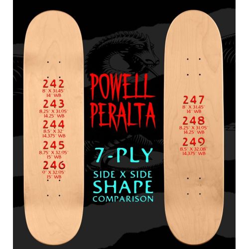  Powell Peralta Ripper Skateboard Deck Natural Wood (Olive, 8.75x32.95)