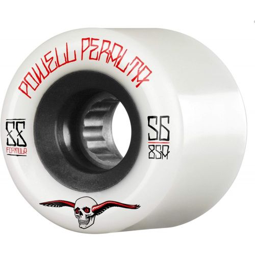  Powell Peralta G-Slides 56mm 85a White/Black Skateboard Wheels (Set of 4)