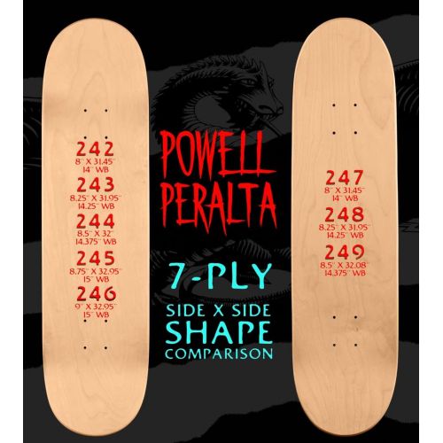  Powell Peralta Skull and Sword Skateboard Deck Turquoise/Purple (8.25 x 31.95)