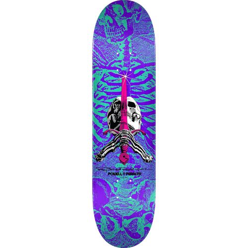  Powell Peralta Skull and Sword Skateboard Deck Turquoise/Purple (8.25 x 31.95)