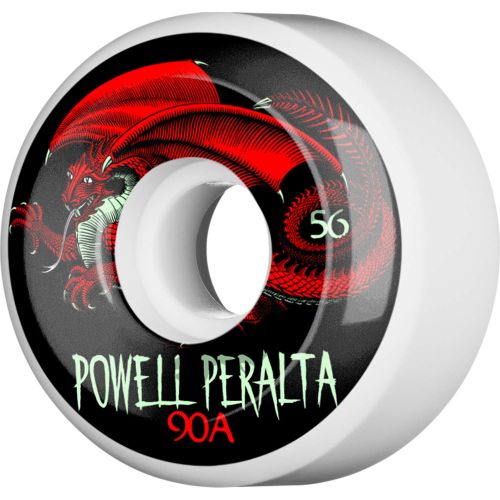  Powell-Peralta Powell Peralta Oval Dragon 4 56mm 90a WHT W/BLK/RED Wheels Set