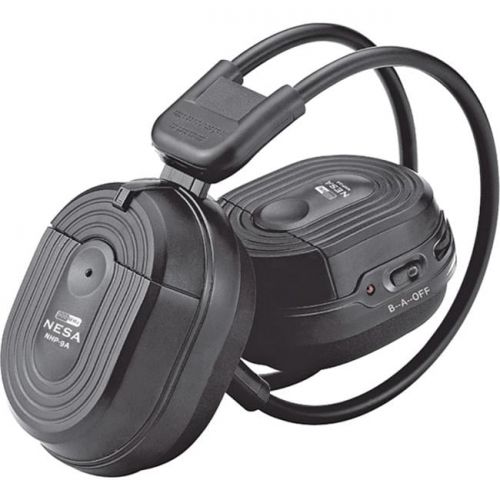  Power Acoustik Hp-900s 2-channel Rf 900mhz Wireless Headphones With Swivel Earpads