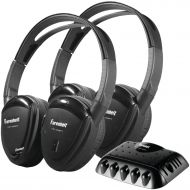 Power Acoustik HP-22IRT 2 Sets of 2-Channel RF 900MHz Wireless Headphones with Transmitter