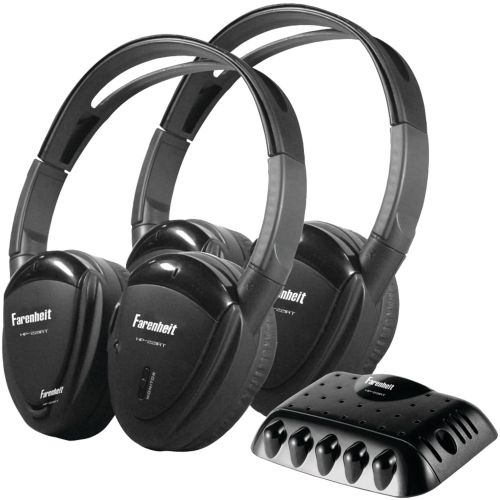  Power Acoustik HP-22IRT 2 Sets of 2-Channel RF 900MHz Wireless Headphones with Transmitter