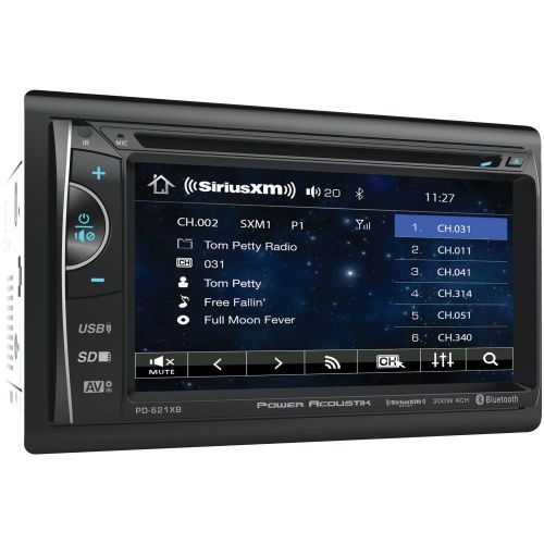  Power Acoustik PH-620SXMB 6.2 Double-DIN In-Dash DVD/SiriusXM Radio Bundle with 3 Months Free Service