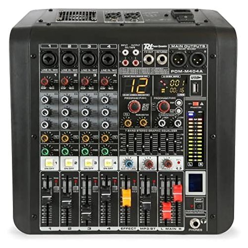  [아마존베스트]Power Dynamics PDM M404A 4Microphone Inputs 24-bit Multi-FX Processor USB Player