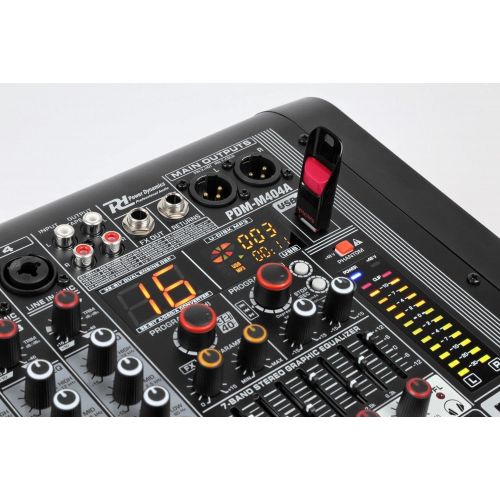  [아마존베스트]Power Dynamics PDM M404A 4Microphone Inputs 24-bit Multi-FX Processor USB Player