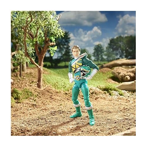  Power Rangers Lightning Collection Dino Charge Green Ranger 6-Inch Premium Collectible Action Figure Toy with Accessories, Ages 4 and Up