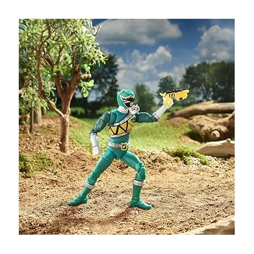  Power Rangers Lightning Collection Dino Charge Green Ranger 6-Inch Premium Collectible Action Figure Toy with Accessories, Ages 4 and Up